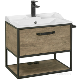 Тумба Акватон Лофт Фабрик 65 цвет дуб/кантри и раковина Фабиа 65, 1A2423K0LTDY0 - фото, отзывы, цена