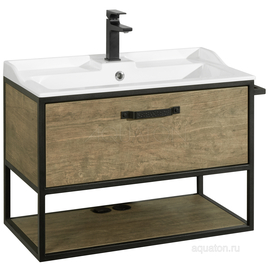 Тумба Акватон Лофт Фабрик 80 цвет дуб/кантри и раковина Фабиа 80, 1A2424K0LTDY0 - фото, отзывы, цена
