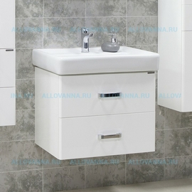 Тумба Акватон Америна 60 и Умывальник Тигода 60, белая - фото, отзывы, цена