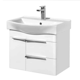 Тумба Акватон Беверли 65 и раковина Беверли 65, 2 ящика, белый глянец - фото, отзывы, цена