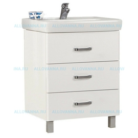 Тумба Акватон Америна 80 М и Умывальник Тигода 80, белая - фото, отзывы, цена