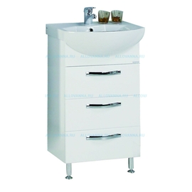 Тумба Акватон Ария 50 Н и Умывальник Смайл 50, белая - фото, отзывы, цена