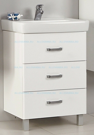 Тумба Акватон Америна 60 М и Умывальник Тигода 60, белая - фото, отзывы, цена