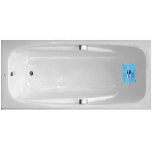 Чугунная ванна  Aqualux Zya 180x85 с отверстиями под ручки - фото, отзывы, цена