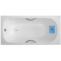 Чугунная ванна Aqualux Zya 140x70 с отверстиями под ручки - фото, отзывы, цена