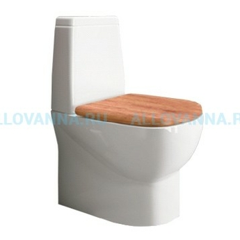 Унитаз-компакт Sanita luxe Infinity Color Wood SL-01 деревянное сиденье - светлый дуб - фото, отзывы, цена