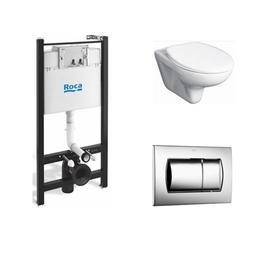 Комплект унитаз подвесной Roca Mateo с микролифтом +Инсталляция Roca Active WC и (7.8931.0.001.0) - фото, отзывы, цена