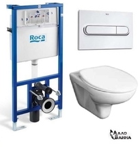 Комплект унитаз подвесной Roca Mateo с микролифтом + Инсталляция Roca DUPLO WC - фото, отзывы, цена