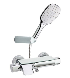 Термостатический смеситель для ванны Ramon Soler с каскадным изливом и душевым комплектом Urban Chic 213901K3 - фото, отзывы, цена