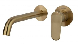 Смеситель для раковины Ramon Soler настенный с длинным изливом встраиваемый золото Alexia 362103OC - фото, отзывы, цена