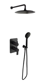 Душ встроенный с краном однорычажным и гибкой подводкой черный Ramon Soler 941502RP240NM Blautherm - фото, отзывы, цена