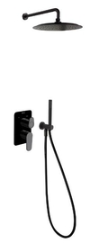 Смеситель встраиваемый Ramon Soler для душа с тропическим и ручным душем чёрный Alexia K3615021NM - фото, отзывы, цена