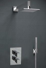 Встраиваемый термостатический Смеситель для душа Ramon Soler с душевым комплектом KUATRO K4787011 на 2 выхода - фото, отзывы, цена