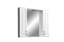 Зеркальный шкаф Stella Polar Кармела 90/С, ольха белая/белый - фото, отзывы, цена