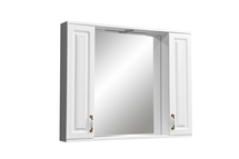 Зеркальный шкаф Stella Polar Кармела 100/С, ольха белая/белый - фото, отзывы, цена