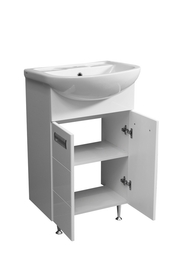 Тумба Stella Polar Фиора 55, белая с раковиной Rosa Уют 55 - фото, отзывы, цена