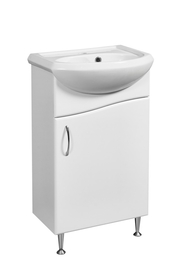 Тумба Stella Polar Волна 45, белая с раковиной Rosa Уют 45 - фото, отзывы, цена