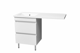 Тумба с раковиной под стиральную машинку Stella Polar Мадлен 120, 2 ящика - фото, отзывы, цена