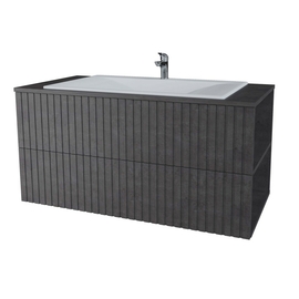 Тумба подвесная Stella Polar Дэрри 100, бетон / цемент с раковиной Madera Pulsus 70 - фото, отзывы, цена