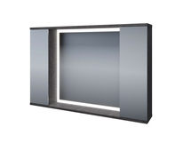 Зеркальный шкаф LED Stella Polar Дэрри 100, бетон / цемент, 2 части - фото, отзывы, цена