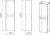 Шкаф-пенал подвесной Stella Polar Корделия 35, универсальный, серый - фото, отзывы, цена