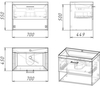 Тумба подвесная Stella Polar Ундина 70, белая / бунратти с раковиной Madera Classica 70 - фото, отзывы, цена