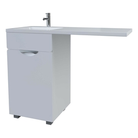 Тумба напольная Stella Polar Кэтрин 50, 2 ящика, ст/м., корзина, белая с раковиной Madera Kamilla 110 - фото, отзывы, цена