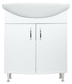 Тумба Stella Polar Концепт 70 с раковиной Santek Балтика 70, напольная - фото, отзывы, цена
