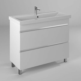 Тумба с раковиной Briz Элен классик 100 см, Kirovit Фостер, белый глянец - фото, отзывы, цена