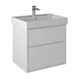 Тумба Briz Монца 65 см с раковиной Kirovit Вилис 65, белый глянец - фото, отзывы, цена