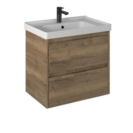 Тумба Briz Берн 70 см с раковиной Dreja Грэйс 70, дуб Веллингтон - фото, отзывы, цена