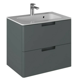 Тумба Briz Прато Грэй 70 см с раковиной Prato 70, темно-серая матовая - фото, отзывы, цена