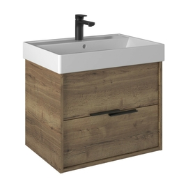 Тумба Briz Тесо 65 см с раковиной Kirovit Вилис 65, дуб Веллингтон - фото, отзывы, цена