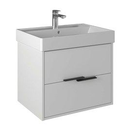 Тумба Briz Сохо 65 см с раковиной Kirovit Вилис 65, белый глянец - фото, отзывы, цена