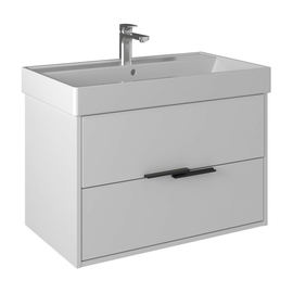 Тумба Briz Сохо 80 см с раковиной Kirovit Вилис 80, белый глянец - фото, отзывы, цена