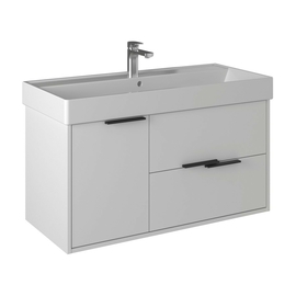 Тумба Briz Сохо 100 см с раковиной Kirovit Вилис 100, белый глянец - фото, отзывы, цена