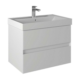 Тумба Briz Импрэс 70 см с раковиной Kirovit Грэмми 70, белый глянец - фото, отзывы, цена