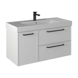 Тумба Briz Кватро 100 см с раковиной Kirovit Грэмми 100, белая матовая - фото, отзывы, цена