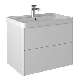 Тумба Briz Сенсе т18-70 с раковиной Beauty КР-70 с донным клапаном, белый глянец - фото, отзывы, цена