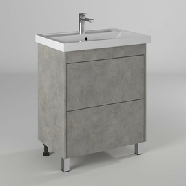 Тумба с раковиной Briz Риччи 70 см, Kirovit Фостер, светло-серый - фото, отзывы, цена