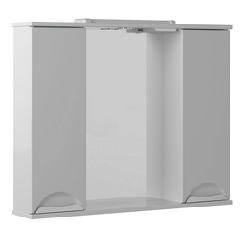 Зеркальный шкаф Briz Бриз 85 см, правый белый глянец - фото, отзывы, цена