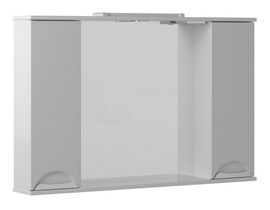 Зеркальный шкаф Briz Бриз 105 см, белый глянец - фото, отзывы, цена