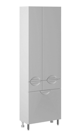 Пенал Briz Бриз 60 см, с корзиной для белья, белый глянец - фото, отзывы, цена