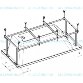Монтажный комплект + слив-перелив + ручки для ванны Roca BeCool 170x80 - фото, отзывы, цена
