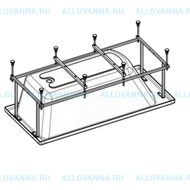 Монтажный комплект + слив-перелив + ручки для ванны Roca BeCool 180x80 - фото, отзывы, цена