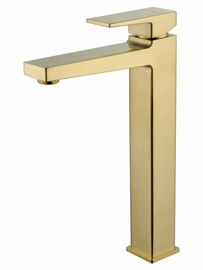 Смеситель для раковины высокий Wonzon & Woghand Cube 2.0, брашированное золото, WW-88019068-BG - фото, отзывы, цена