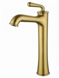 Смеситель для раковины высокий Wonzon & Woghand Steam, брашированное золото, WW-88239008- BG - фото, отзывы, цена