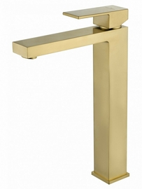 Смеситель для раковины высокий Wonzon & Woghand Cube, брашированное золото, WW-88239016- BG - фото, отзывы, цена