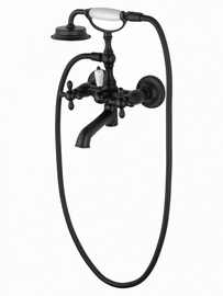 Смеситель для ванны с душем Wonzon & Woghand Retro, черный матовый, WW-88639020-MB - фото, отзывы, цена