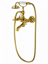 Смеситель для ванны с душем Wonzon & Woghand Retro, глянцевое золото, WW-88639020-PG - фото, отзывы, цена